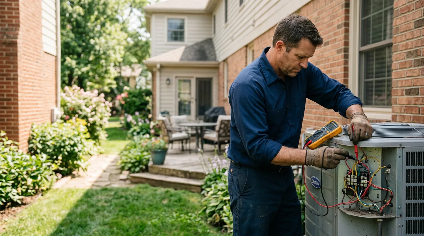 HVAC technician working near Two Harbors, MN